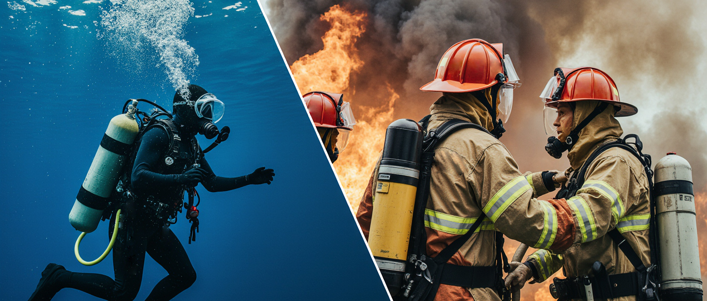 Применение датчиков контроля сжатого воздуха в экстремальных условия: водолазное дело и пожаротушение